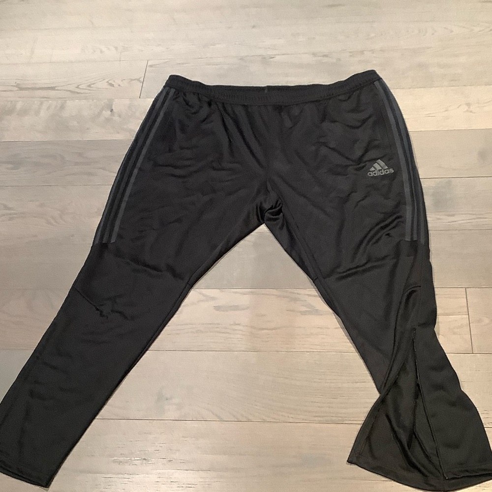 adidas Black Athletic Track Pants with Drawstring